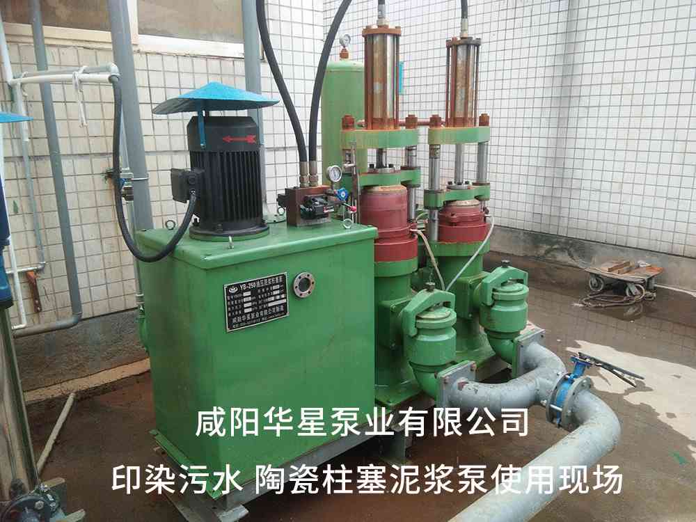 印染污水處理廠(chǎng)使用YBH250-30節(jié)能柱塞泥漿泵客戶(hù)案例